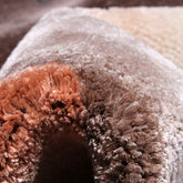 Handmade Wool Rug Tuft Weaving, Sustainable Contemporary Design Carpet, Salmon Orange Brown Beige Colors, Irregular Shape, Custom Made On-Demand in Turkiye_ETUGENE_Circle-005-NX-Tuft