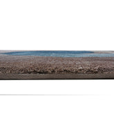 Handmade Wool Rug Tuft Weaving, Sustainable Contemporary Design Carpet, Six Blue Orange Brown Circles, Irregular Shape, Custom Made On-Demand in Turkiye_ETUGENE_Circle-006-N-Height