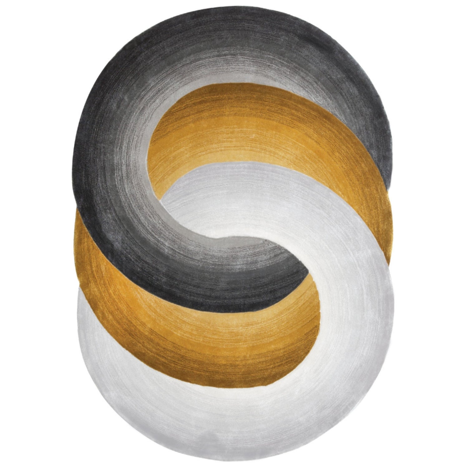 Handmade Wool Rug Tuft Weaving, Sustainable Contemporary Design Carpet, Three Bold Circles, Irregular Shape, Custom Made On-Demand in Turkiye_ETUGENE_Circle-007-F