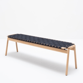 Klupa-Bench-oak-black-canva-160cm-HomeFurniture-ETUGENE