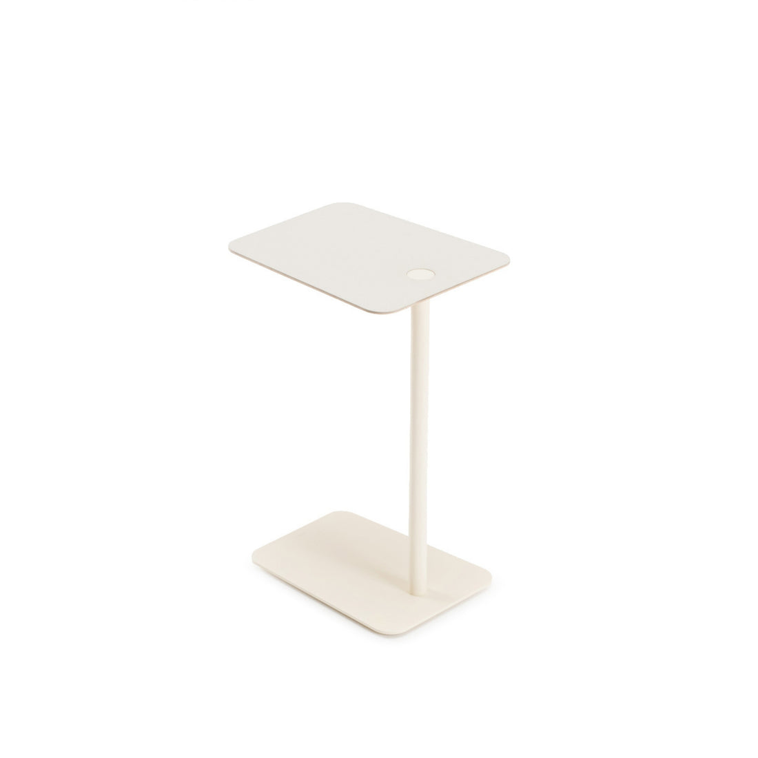 Loop-Side-Table-Linoleum-mushroom-Steel-White-ETUGENE