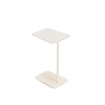 Loop-Side-Table-Linoleum-mushroom-Steel-White-ETUGENE
