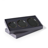 Pebble-Plate-Set-Of-3-Black-Gold-Porcelain-Handmade-ETUGENE