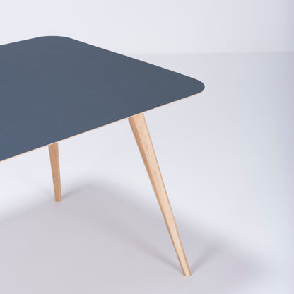 Stafa-Dining-Table-Solid-Wood-Linoleum-SmokeyBlue-TopView-ETUGENE