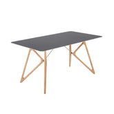 Tink-Dining-Table-Solid-Wood-Linoleum-Nero-160cm-ETUGENE
