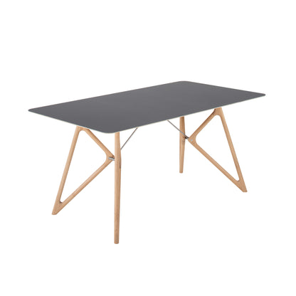 Tink-Dining-Table-Solid-Wood-Linoleum-Nero-160cm-ETUGENE