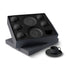Tube-Espresso-Cup-Wit-Saucer-Set-Of-6Black-Porcelain-Handmade-ETUGENE