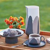 Tube-Tea-Cup-with-Saucer-Set-Of-2-Colour-Wave-Black-Porcelain-Handmade-Lifestyle-ETUGENE